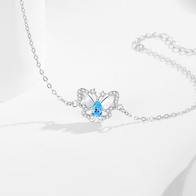 Lắc Tay Bạc Nữ đính đá CZ Hồ điệp Luna LILI 124859 4