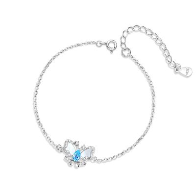 Lắc Tay Bạc Nữ đính đá CZ Hồ điệp Luna LILI 124859 5