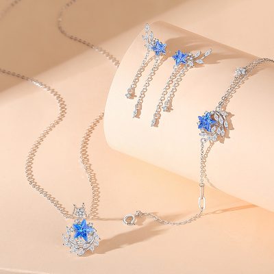 Lắc Tay Bạc Nữ đính đá CZ Ngôi Sao May Mắn Lucky Star LILI 124993 3