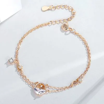Lắc Tay Bạc Nữ đính đá CZ Thiên Hà Galaxy LILI 124943 1