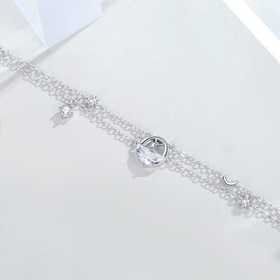 Lắc Tay Bạc Nữ đính đá CZ Thiên Hà Galaxy LILI 124943 6