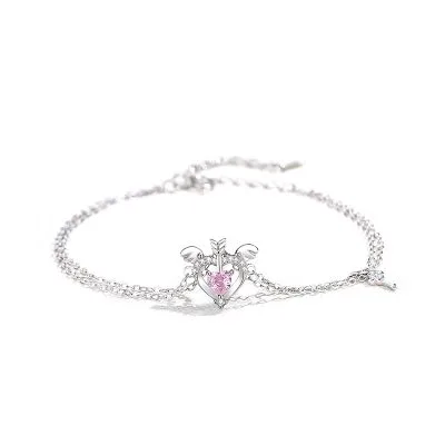 Lắc Tay Bạc Nữ đính đá CZ Thiên Thần Tình Yêu Hazel LILI 125042 3