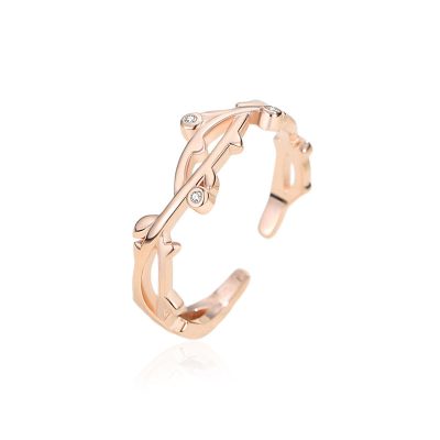 Nhẫn Bạc Nữ đính đá CZ Cành Và Lá Leilani LILI 125290 5