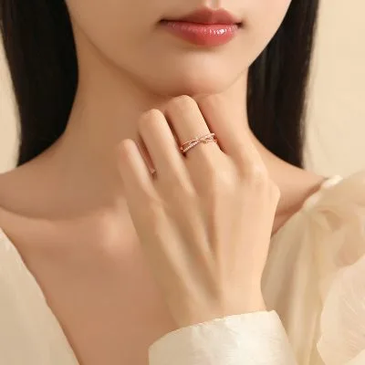 Nhẫn Bạc Nữ đính đá CZ Hình Cành ô Liu Maya LILI 125164 5