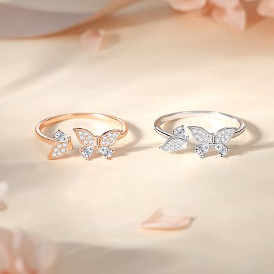 Nhẫn Bạc Nữ đính đá CZ Hình Hồ điệp Addison LILI 125232 3
