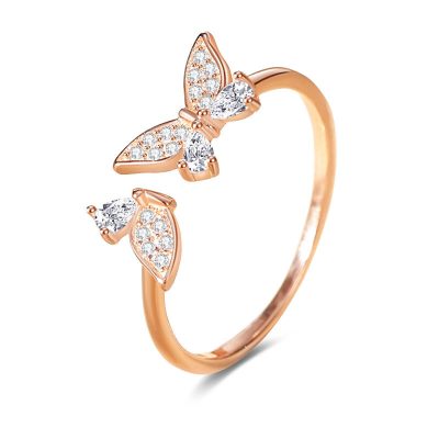 Nhẫn Bạc Nữ đính đá CZ Hình Hồ điệp Addison LILI 125232 5