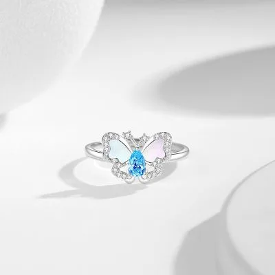 Nhẫn Bạc Nữ đính đá CZ Hình Hồ điệp Kinsley LILI 125317 1
