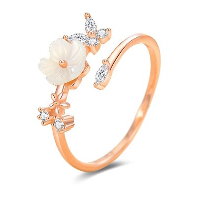 Nhẫn Bạc Nữ đính đá CZ Hình Hoa Hồ điệp Valentina LILI 125250 5