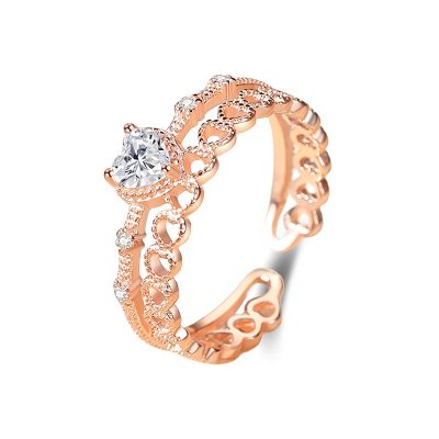 Nhẫn Bạc Nữ đính đá CZ Trái Tim Tình Yêu Everly LILI 125259 4