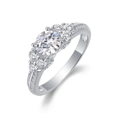 Nhẫn Bạc Nữ đính Kim Cương Moissanite Claire LILI 125362 1