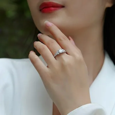 Nhẫn Bạc Nữ đính Kim Cương Moissanite Claire LILI 125362 4
