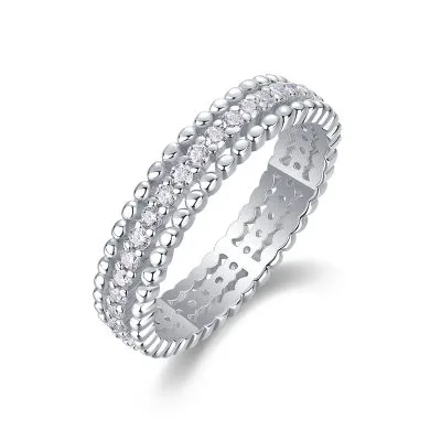 Nhẫn Bạc Nữ đính Kim Cương Moissanite Genesis LILI 125344 1