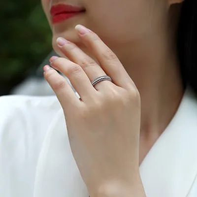 Nhẫn Bạc Nữ đính Kim Cương Moissanite Genesis LILI 125344 4