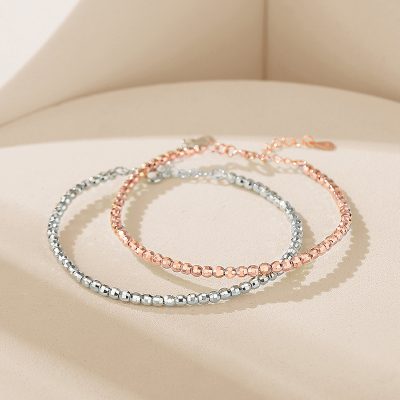 Vòng Tay Bạc Nữ đính đá Tròn Cách điệu Stella LILI 125102 1