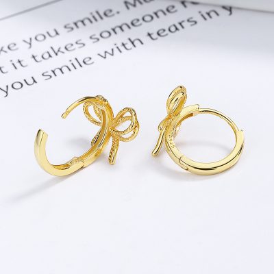 Bông Tai Bạc Nữ Chiếc Nơ Cute LILI 132465 4