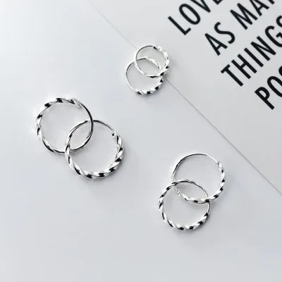 Bông Tai Bạc Nữ Dạng Chuỗi Xoắn Ainara LILI 131844 2