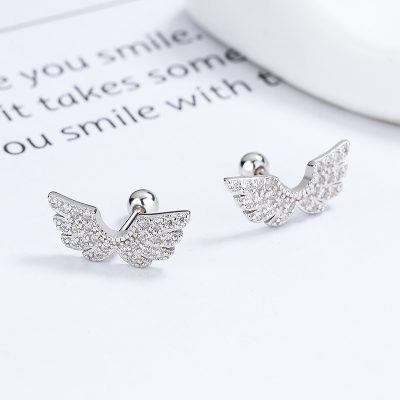 Bông Tai Bạc Nữ đính đá CZ đôi Cánh Thiên Thần Amelie LILI 132373 3