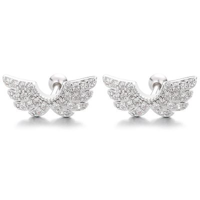 Bông Tai Bạc Nữ đính đá CZ đôi Cánh Thiên Thần Amelie LILI 132373 5