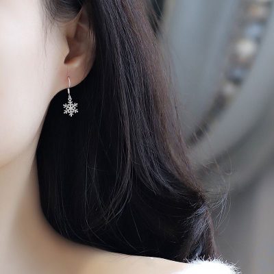 Bông Tai Bạc Nữ đính đá CZ Hình Bông Tuyết Ivey LILI 131833 5