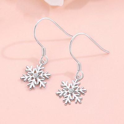 Bông Tai Bạc Nữ đính đá CZ Hình Bông Tuyết Ivey LILI 131833 6