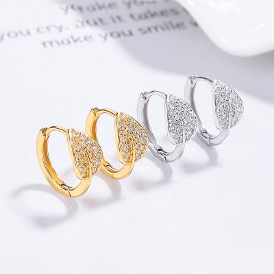Bông Tai Bạc Nữ đính đá CZ Hình Chiếc Lá Elodie LILI 132125 1