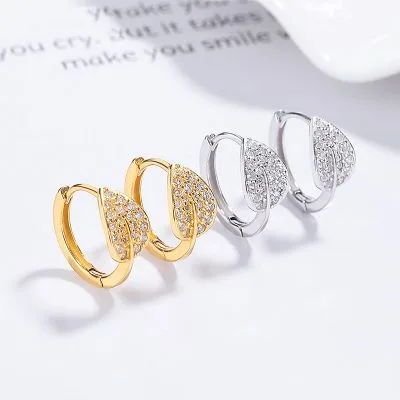 Bông Tai Bạc Nữ đính đá CZ Hình Chiếc Lá Elodie LILI 132125 1