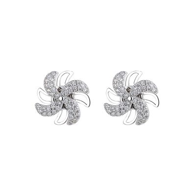Bông Tai Bạc Nữ đính đá CZ Hình Chong Chóng Sophia LILI 132227 4