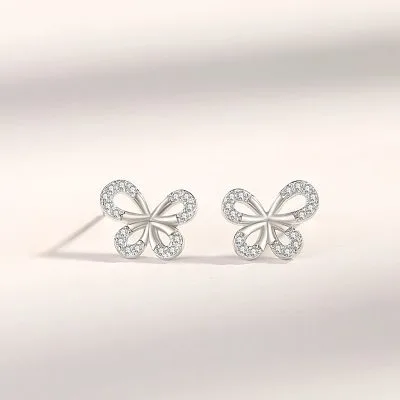Bông Tai Bạc Nữ đính đá CZ Hình Hồ điệp Amaris LILI 132546 3