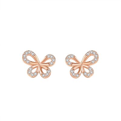 Bông Tai Bạc Nữ đính đá CZ Hình Hồ điệp Amaris LILI 132546 4