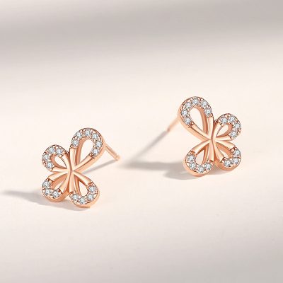 Bông Tai Bạc Nữ đính đá CZ Hình Hồ điệp Amaris LILI 132546 5