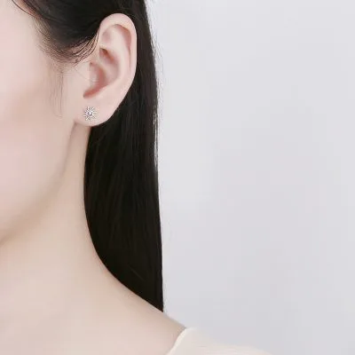 Bông Tai Bạc Nữ đính đá CZ Hình Mặt Trời Liberty LILI 132363 7
