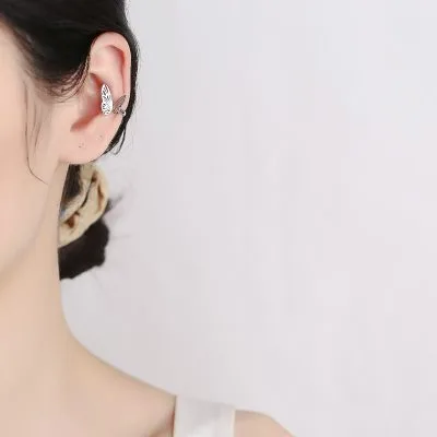 Bông Tai Bạc Nữ Giả Kẹp Vành Tai Hình Hồ điệp Nori LILI 132423 3