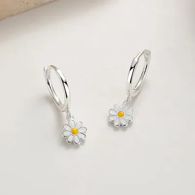 Bông Tai Bạc Nữ Hình Bông Hoa Cúc Họa Mi Aylani LILI 132081 5