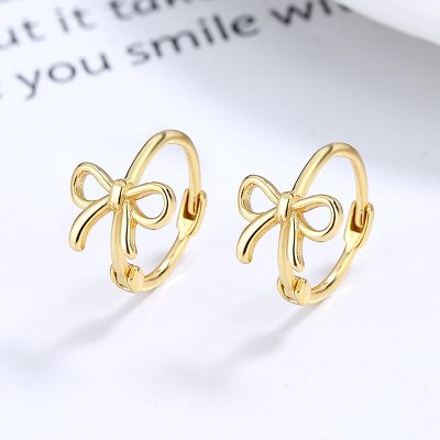 Bông Tai Bạc Nữ Hình Chiếc Nơ Dalia LILI 132446 1