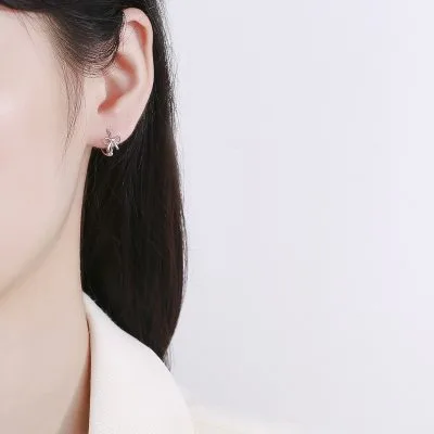 Bông Tai Bạc Nữ Hình Chiếc Nơ Dalia LILI 132446 3