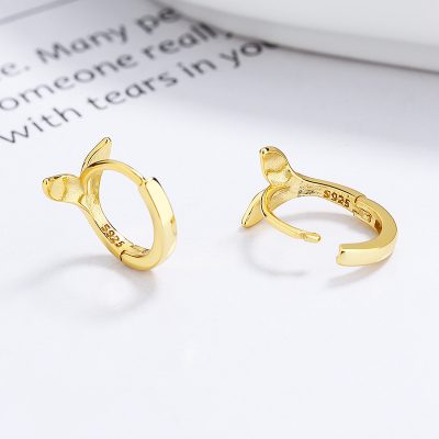 Bông Tai Bạc Nữ Hình đuôi Cá Judith LILI 132454 4
