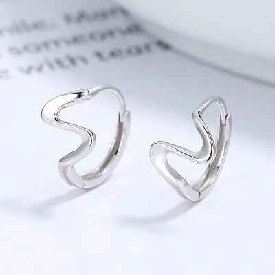 Bông Tai Bạc Nữ Hình Sóng Nước Aleyna LILI 131932 5