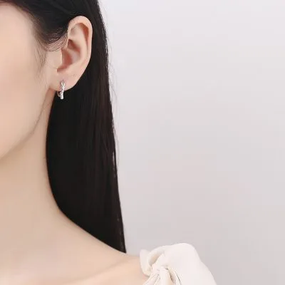 Bông Tai Bạc Nữ Nam đính đá CZ Eloise LILI 132148 3
