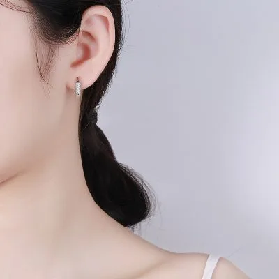 Bông Tai Bạc Nữ Nam đính đá CZ Mael LILI 132217 3