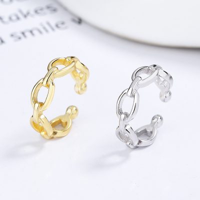 Bông Tai Bạc Nữ Nam Giả Kẹp Vành Tai Ashlynn LILI 132648 5