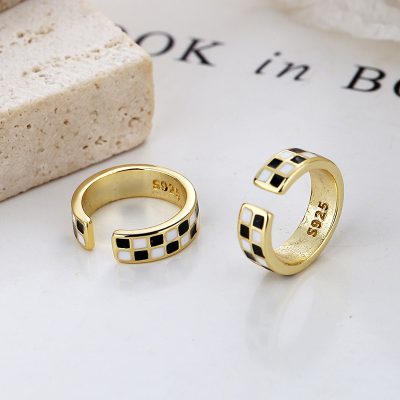 Bông Tai Bạc Nữ Nam Giả Kẹp Vành Tai Caro LILI 132671 2