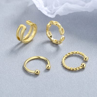 Bông Tai Bạc Nữ Nam Giả Kẹp Vành Tai Rian LILI 132606 1