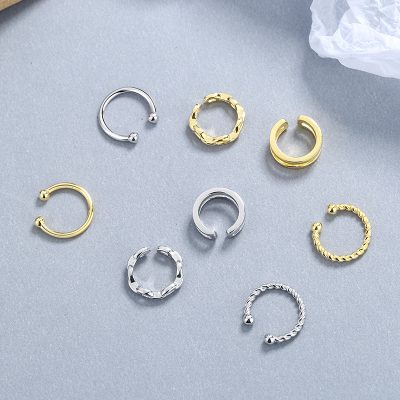 Bông Tai Bạc Nữ Nam Giả Kẹp Vành Tai Rian LILI 132606 3