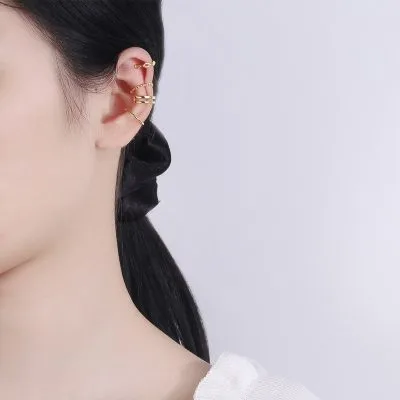 Bông Tai Bạc Nữ Nam Giả Kẹp Vành Tai Rian LILI 132606 4