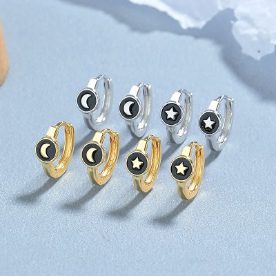 Bông Tai Bạc Nữ Nam Trăng Và Sao Ailany LILI 132060 1