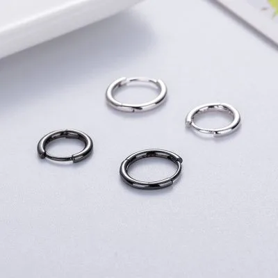 Bông Tai Bạc Nữ Nam Tròn Hadlee LILI 132385 1
