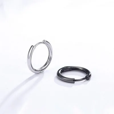 Bông Tai Bạc Nữ Nam Tròn Hadlee LILI 132385 2