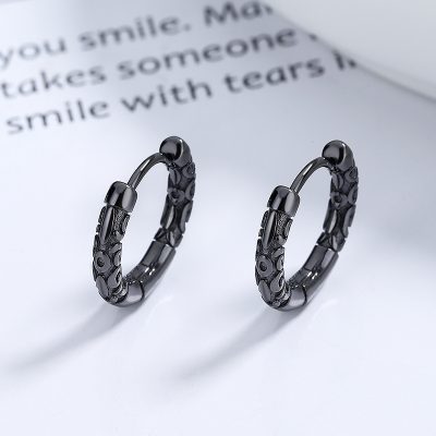 Bông Tai Bạc Nữ Nam Tròn Hình Vân Mây Chandler LILI 132401 1