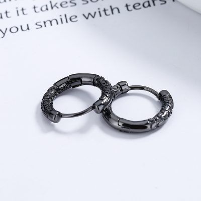 Bông Tai Bạc Nữ Nam Tròn Hình Vân Mây Chandler LILI 132401 3