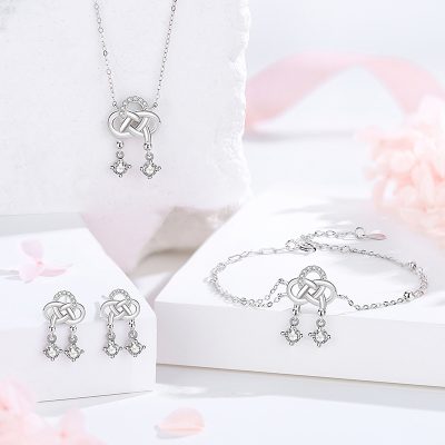 Dây Chuyền Bạc Nữ đính đá CZ Rosalie LILI 131225 3